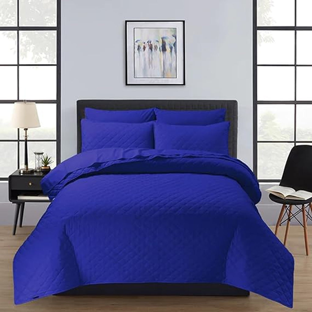 My Cotton 4 Piece MICROFIBRE Bed Spread Set– Ultra Soft Duvet Cover Set Single Solid Color Bedding with 1 Bed Spread: (170x240) 1 Fitted Sheet: (120x200) 2 Pillow Case: (50x70)