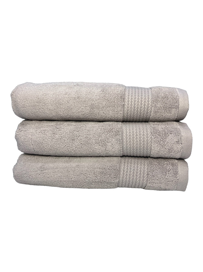 3 Light Brown 100% Original Cotton GSM 600 Natural Cotton (3 Pack, 68 x 137 cm) Quick Drying Highly Absorbent Hotel Quality Luxury Bath Towels for Bathroom.