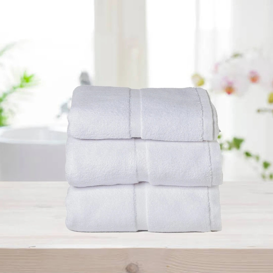 3 Pieces Bath Mat | 50x70cm | 900 GSM-100% Cotton | Quick Absorbent