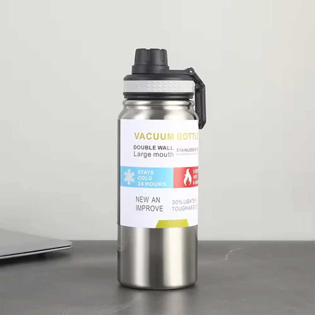 My Cotton Sports Water Bottle, 600ML Leak- Proof Drink Bottle Stainless Steel Material
